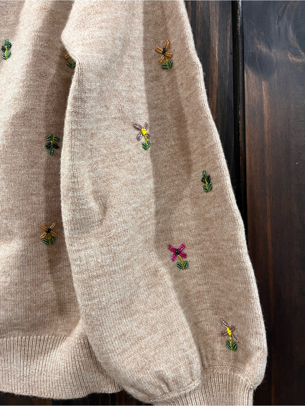 Hyacinth House Multi Floral Embellishment Elsie Cardigan like new small - Picture 5 of 10